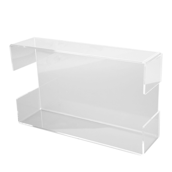 Säilytysteline, lautasliinateline, läpinäkyvä akryyli, moderni, suuri kapasiteetti, lautasliinateline juhliin, keittiöön, 9,5x5,5x2,5 tuumaa, valkoinen