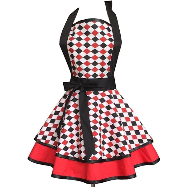 Kauniit käsintehdyt puuvillaiset retro-esiliinat naisille ja tytöille, kakkukeittiön kokin esiliina äidin lahjaksi Multicolor