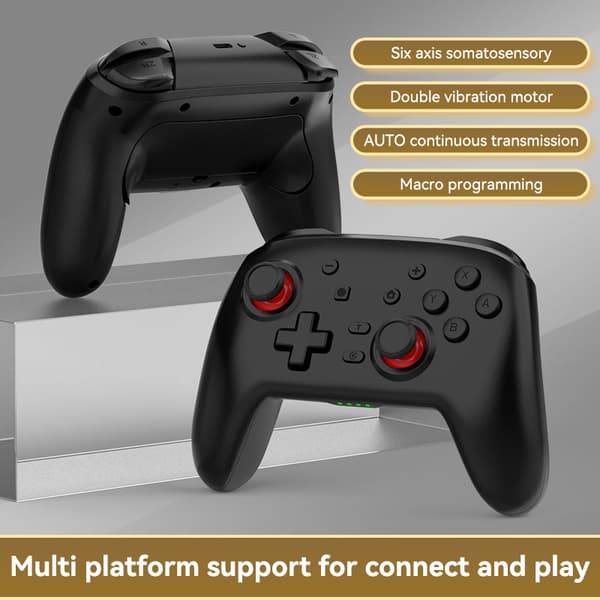 Pink Trådløs Bluetooth Gamepad Kompatibel med Nintendo Switch