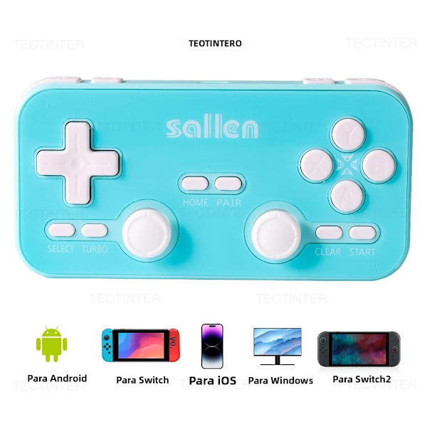 Grön Q103 Bluetooth Trådlös Spelkontroll, Kompatibel med Switch Style, PS3, iOS, Android, PC