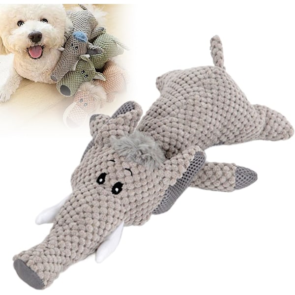Plush Leksaker för Hundar som Tuggar Aggressivt, 2024 Nya Hundleksaker O förstörbara Hundleksaker med Kvitter Hundvalp Tuggleksaker, Hållbara Tuggleksaker Hundplyschleksak Grey
