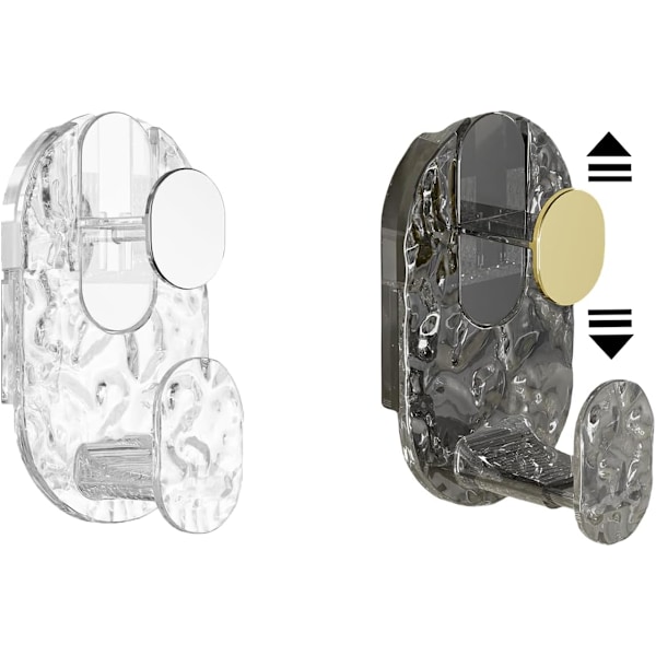 Klibbiga krokar, 2-pack Justerbara väggkrokar för tvättställ, plastbadkar, fotbadkar, hinkdusch, kök, vardagsrum, kontor