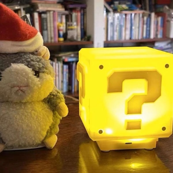 Super Mario LED fragetecken Audible Charging Night Light Cube