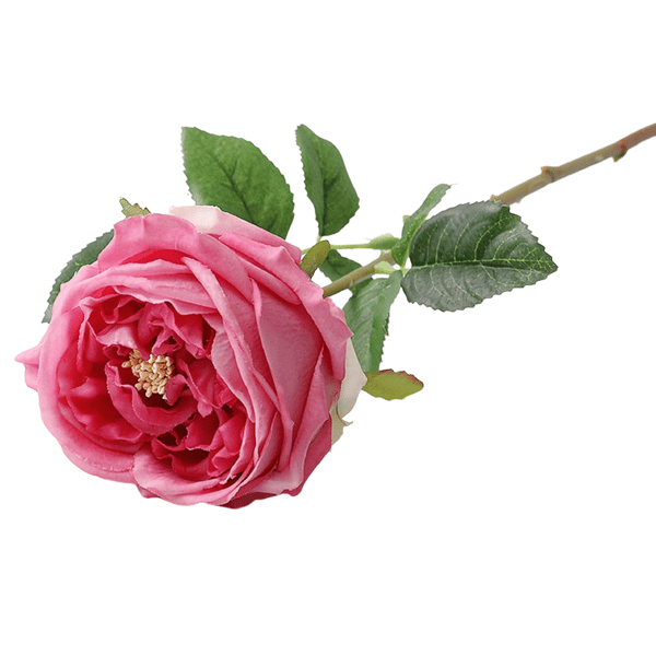 Kunstige roser, roserød, 4 stk. pink