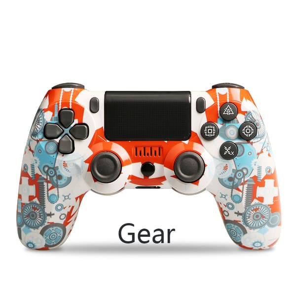 Gears Trådløs Bluetooth-kontroller med PS4/Slim/Pro, dobbel vibrasjon, kompatibel med Windows, PC, iOS, Android