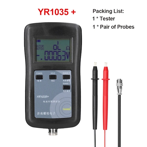 YR1030+/YR1035 Plus intern modstandstester YR1035 PLUS