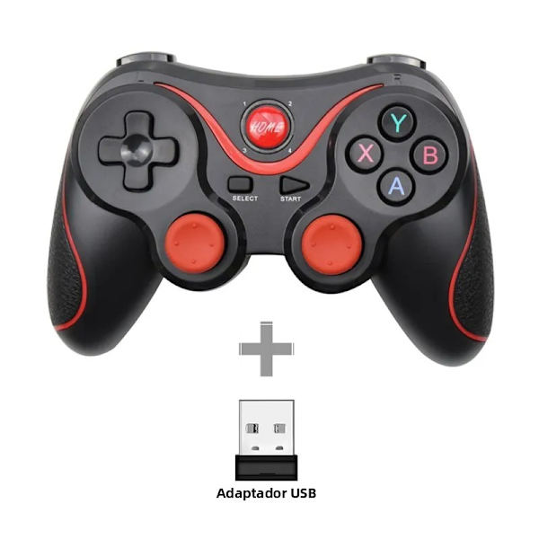 Handkontroll med Adapter Bluetooth Gamepad, Kompatibel med Android, PC, Switch Style, PS3
