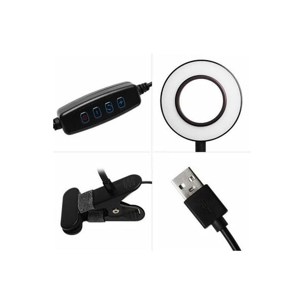 LED-natlampe, LED-læselampe, bordlampe, klemmelampe, 3 tilstande og 10 lysstyrkeniveauer
