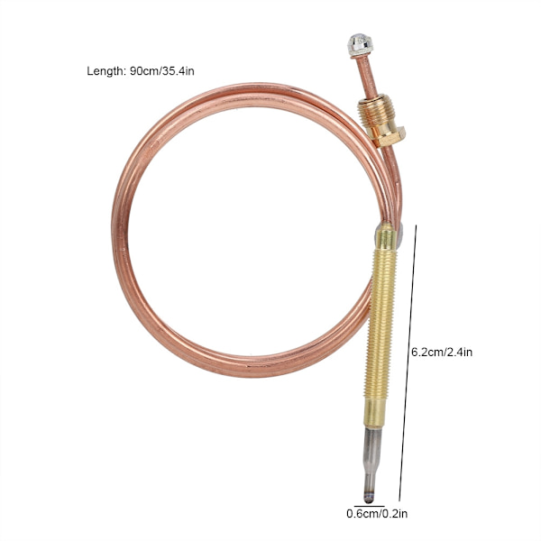 Femdelt gas komfur universel termoelement pejs udskiftning kit adapter med møtrikker