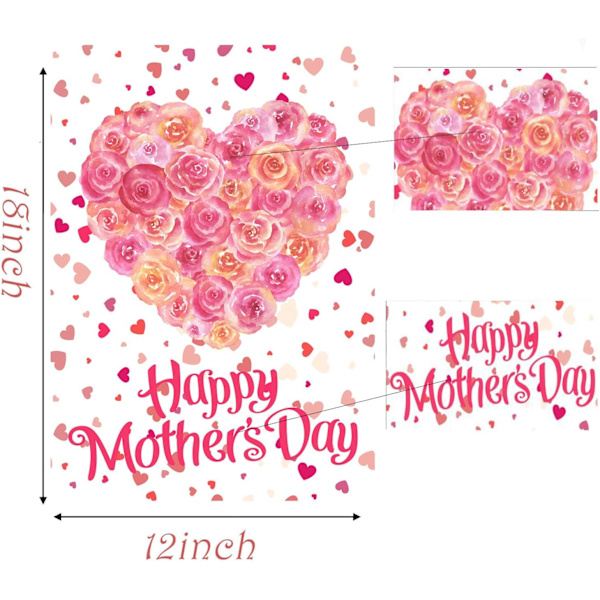 Glædelig Jul Træ Rød Haveflag Vinter Snefnug Dobbeltsidet Flag 12\" x 18\", Jul Rustik Vinter Sne Ferie Nytår Lille Haveflag Banner Mother's day
