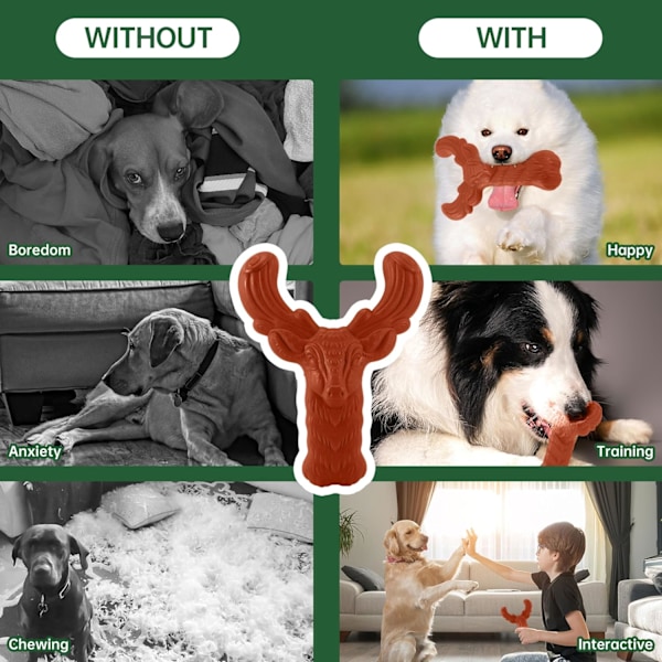Hunde Tyggeleker for Aggressive Tyggere, Slitasje- og Holdbare Hundesleker for Store, Middels og Små Hunder, Ekte Bacon-Smak, Beste Hundesleker for å Holde Dem Opptatt