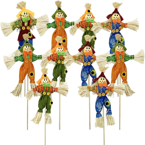 Tiltrekk 10 stk Halloween Skremsledekorasjon - 11,8 tommer Høst Høst Skremsle Thanksgiving Skremsle Høst Høst Stående Skremsle Dekor for Aut