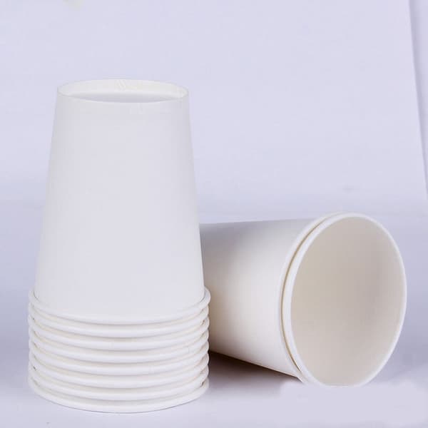 Comfort Pack [100 stycken] 180 ml H 7,2 cm vit pappersmugg, liten, engångs, för badrum, espresso, munskölj
