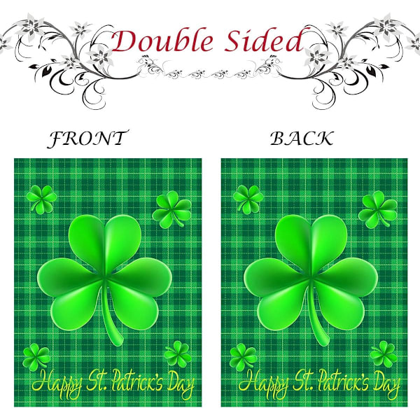 Glædelig Jul Træ Rød Haveflag Vinter Snefnug Dobbeltsidet Flag 12\" x 18\", Jul Rustik Vinter Sne Ferie Nytår Lille Haveflag Banner st Patrick's day