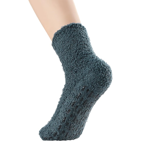 Fuzzy Varme Sovesokker til Kvinder Super Bløde Mikrofiber Cozy Sovesokker 6 eller 5 Par A2