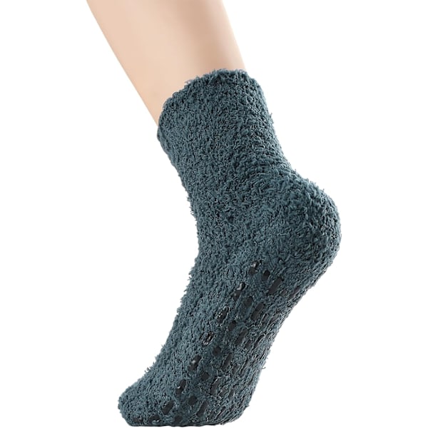 Mysiga Varma Toffelstrumpor Kvinnor Super Mjuka Mikrofiber Bekväma Sovstrumpor 6 eller 5 Par A2