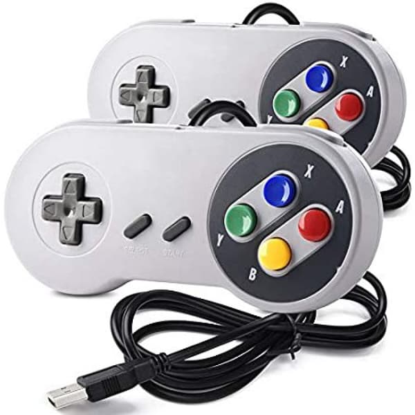 Retro 16-bit spilcontroller med ledning, kompatibel med Switch, klassisk konsoltilbehør