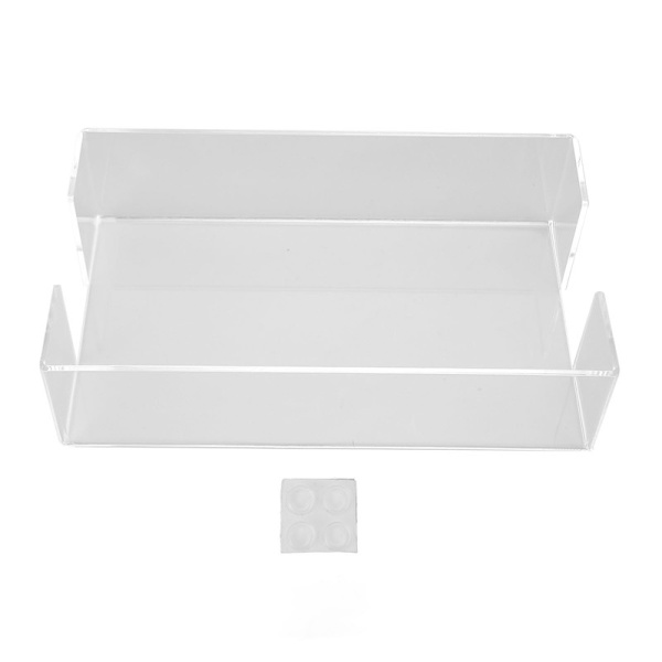 Säilytysteline, lautasliinateline, läpinäkyvä akryyli, moderni, suuri kapasiteetti, lautasliinateline juhliin, keittiöön, 9,5x5,5x2,5 tuumaa, valkoinen