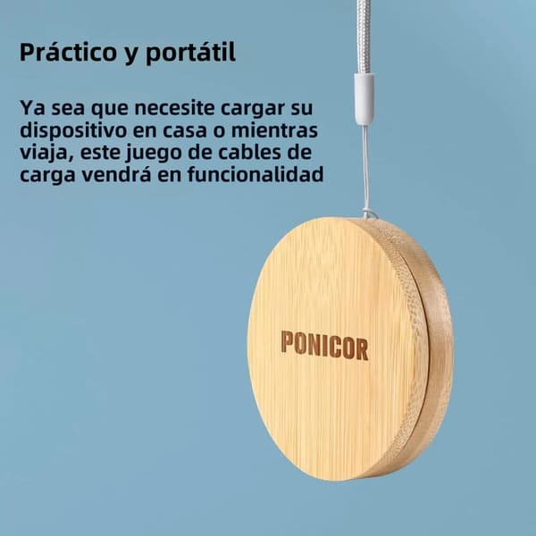 65W rund USB-C-adaptersett, inkludert reiseetui og hurtigladekabel; Micro USB C-adapteromformer