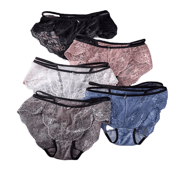 Stora damtrosor, transparenta dykbyxor, fem stycken, andningsbara, bekväma, tunna, damtrosor. L