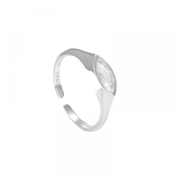 Geometrinen sormus, hopea, 1 kpl