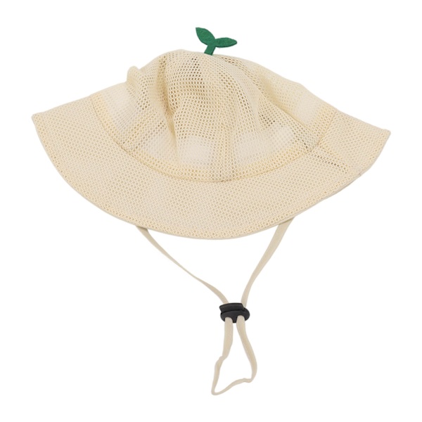 Barnens hinkhatt justerbar rep söt mesh andningsbar sommar solhatt beige beige