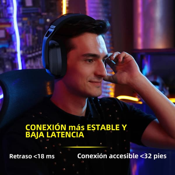 2,4 GHz trådløst gaming headset med mikrofon til PS5 PS4 PC Mac Playstation Bluetooth gaming headset med mikrofon 1