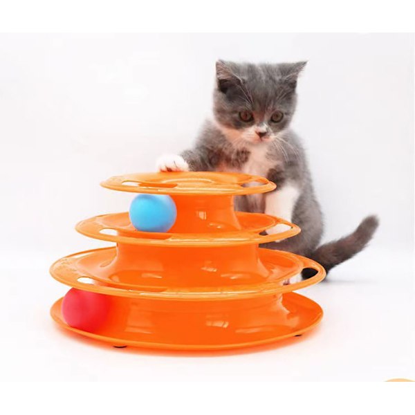 Katt leker Triple Cat Karusell Selvhjelp Lettelse Katt Leker, Hold Din Katt Ven Entertained og Aktiv