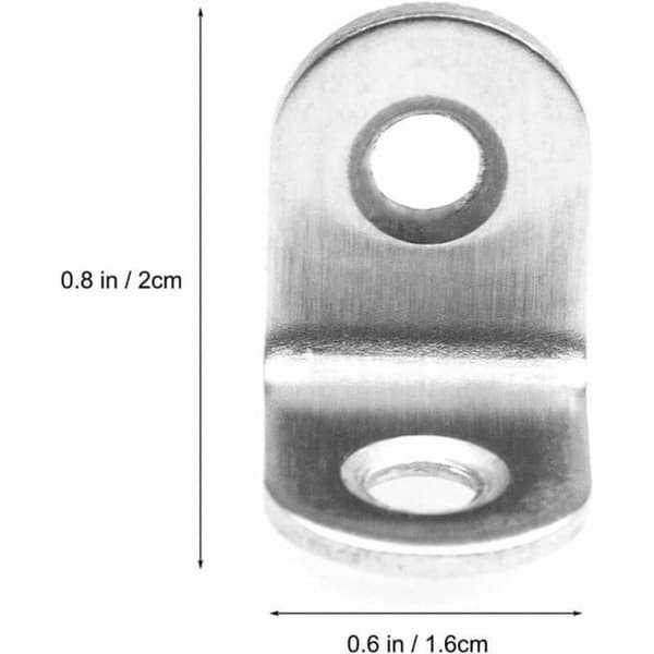 50-delt monteringsbeslagsæt i rustfrit stål 20×20 mm