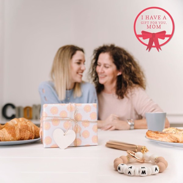 Silikonperle Armbånd Nøglering Håndledsrem Nøglering Bangle Kæder til Kvinder med Læder Kvast Mama Khaki