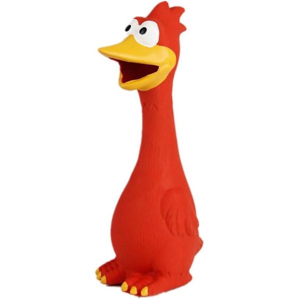 Gummikjærring Squeaky Hundefiler for Små, Mellomstore eller Store Hunderaser, Lek Henting, Reduser Separasjonsangst Red