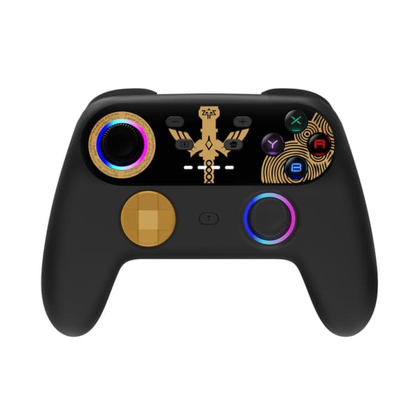 Silver HY 9017 Trådlös handkontroll, kompatibel med Switch, PS3, Android, RGB Turbo Dual Motor