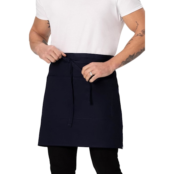 Unisex Halv Bistro Server Forklæde Navy