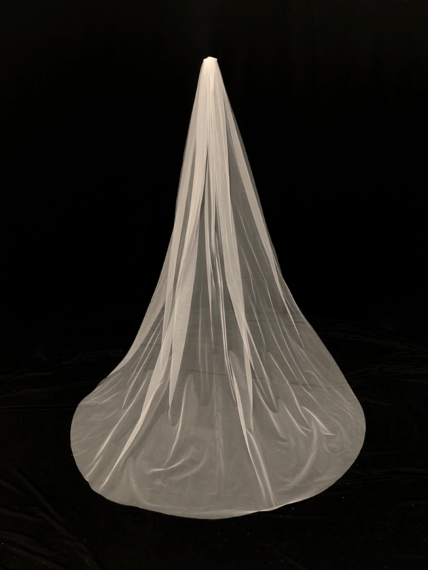 Enkel extra lång katedralslöja, lång och elegant, idealisk för klassiska bröllop 270*200cm