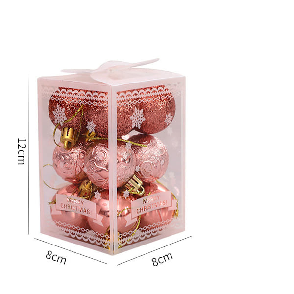 Joulukuusen riippuva joulupallokoriste Rose golden