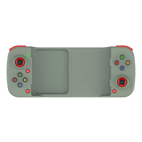 Grå 3D Mobil Spilcontroller, Bluetooth 5.0 Joystick, Kompatibel med iOS og Android, Udtrækkelig Gamepad
