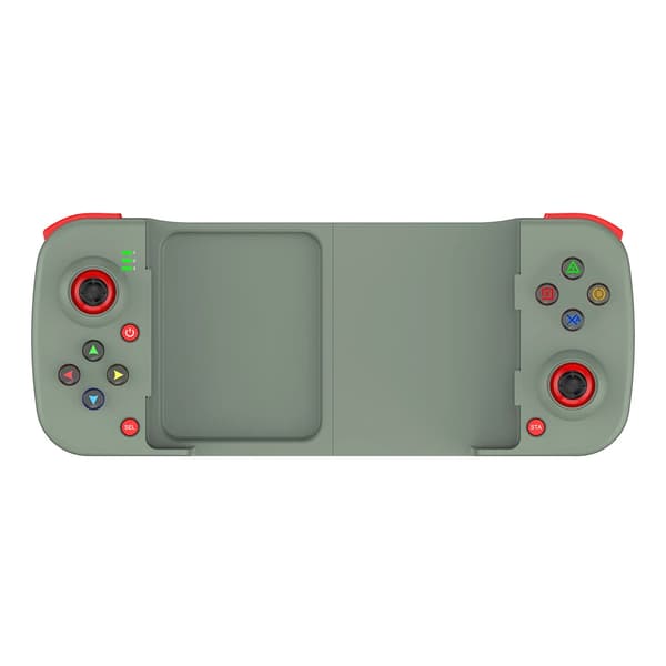 Rød Blå 3D Mobil Spillkontroller, Bluetooth 5.0 Joystick, Kompatibel med iOS og Android, Uttrekkbar Gamepad