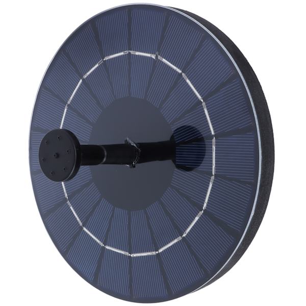 Solcelledrevet springvand flydende springvand fuglebad springvand til dam have park fiskebeholder rund 7,4V