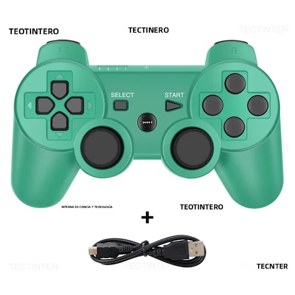 Rød trådløs Bluetooth-spilcontroller, kompatibel med PS3 og PC, gamepad-joysticktilbehør