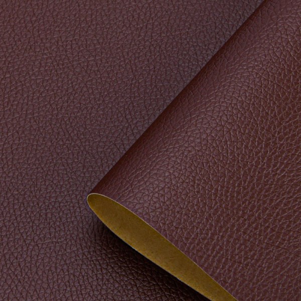 Premium Tjockt Självhäftande Läderlapp för Soffa, Bilinredning Reparation - 25*30cm, Perfekt för att Återställa Säten och Imitera Läder med Hög Kvalitet Dark Brown