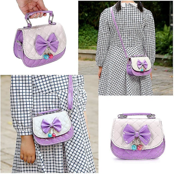 Liten jentebåndsveske Pu Cross Body Håndveske Mini Mote Tote Messenger Bag Med Håndtak-mxbc