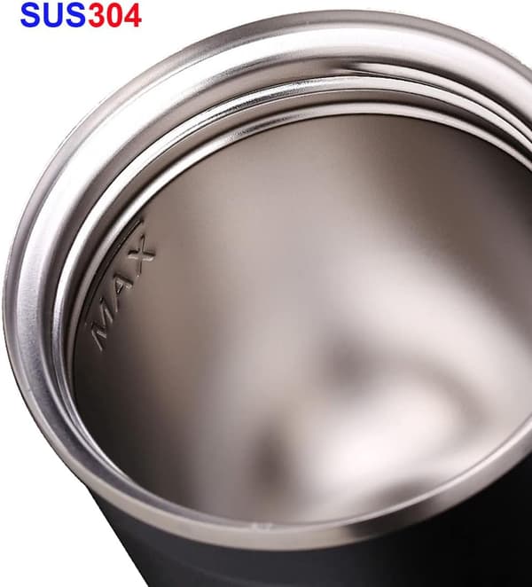 Vit Termosmugg, Resemugg, Vattenflaska i rostfritt stål, BPA-fri termosflaska, Lufttät mugg, Bilmugg white