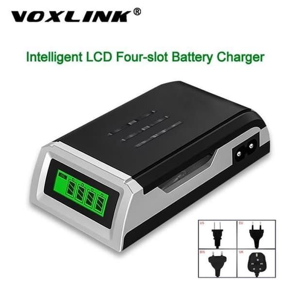 Smart batterilader for AA AAA NiMH NiCd oppladbare batterier, multilader