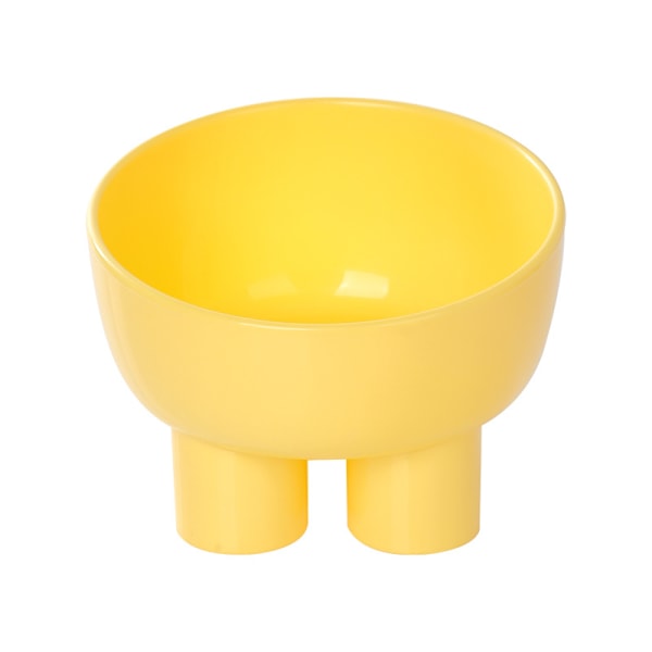 Kattens Yndlings Macaron Skål: Glat, Anti-Tip, Beskytter Nakken, 450ml yellow