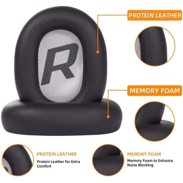 Erstatningsøreputer kompatible med Plantronics Backbeat Pro 2 Bluetooth trådløse støydempende hodetelefoner (brun)