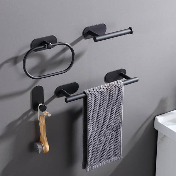 Håndkleholder i rustfritt stål, toalettpapirholder, baderomssett