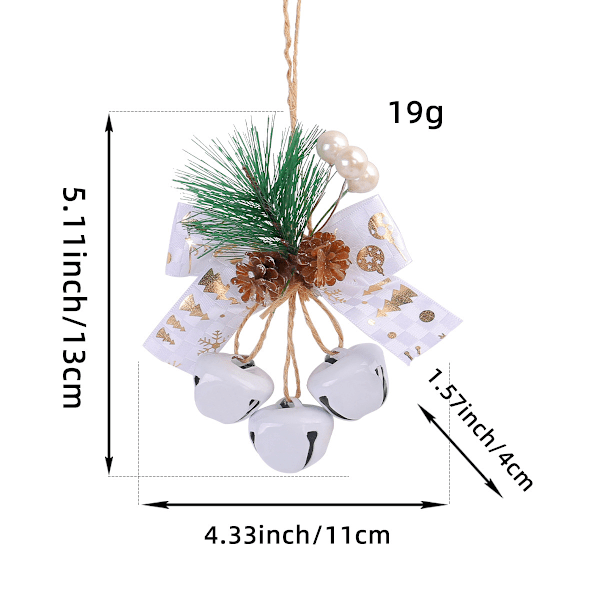 Juleklokkepynt Jingle Bells Hjemmepynt silver C
