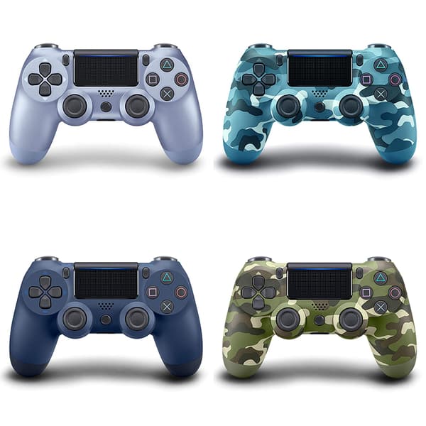 Himmelblå trådløs controller kompatibel med PlayStation 4 med vibration, inkluderer USB-ladekabel - Ergonomisk design til gaming