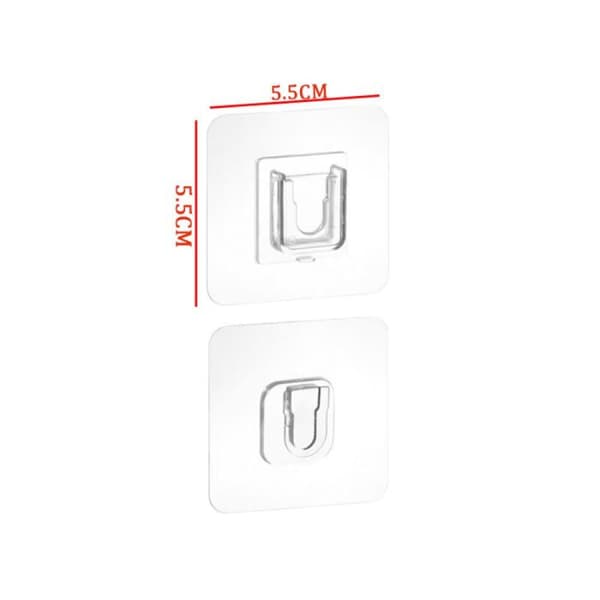 Dubbelsidiga självhäftande krokar, transparent sugkoppsdesign, mångsidig förvaring