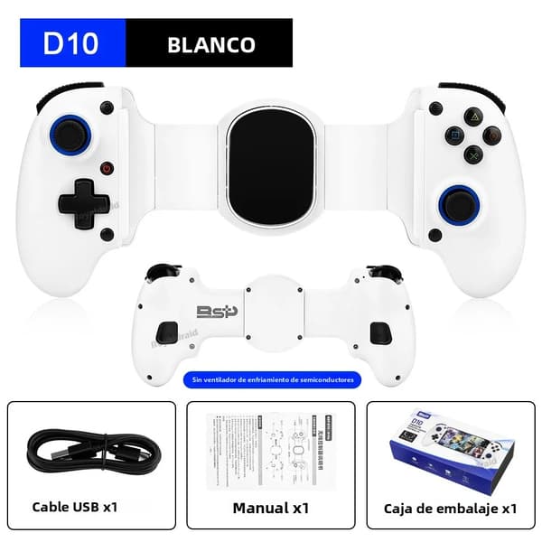 D10 Sort Trådløs Spilcontroller Kompatibel med Switch, Android, iOS og Tablet, Multiplatform Streaming Gamepad